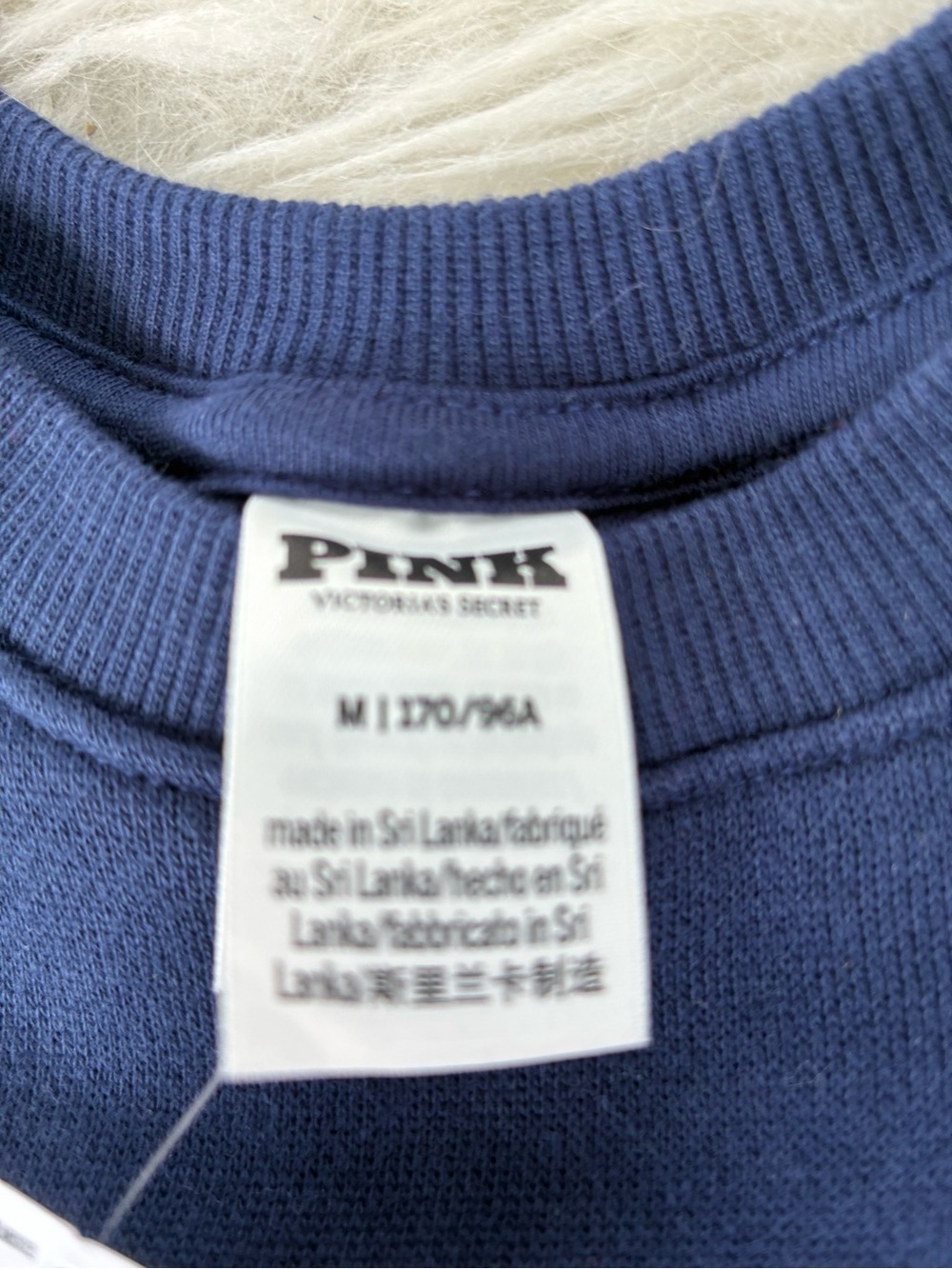 🌺NWT PINK Victoria's Secret Navy Crewneck Sweatshirt with 'GOAL' Logo🌺 - Picture 7 of 7